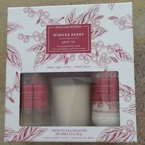 Williams-Sonoma winterberry boxed set soap, votive, lotion holiday Christmas